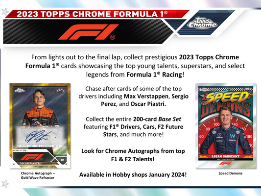 2023 Topps Chrome Formula 1 Racing Hobby Box