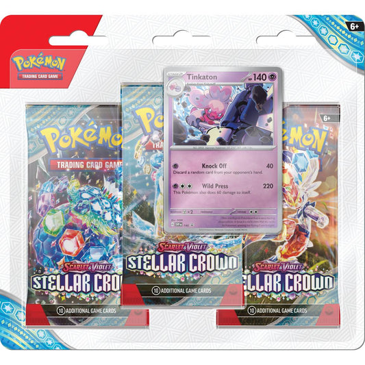 Pokemon Trading Card Game: Scarlet and Violet Stellar Crown Three Booster Blister