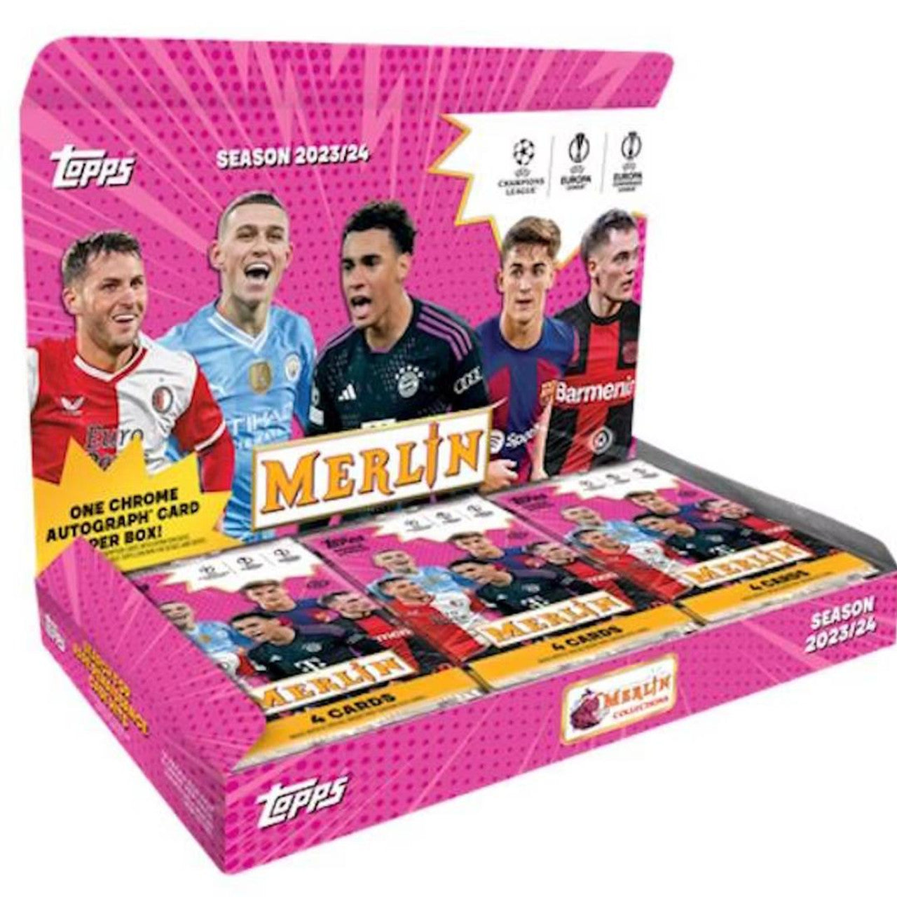 2023-24 Topps Chrome UEFA Merlin Hobby Box