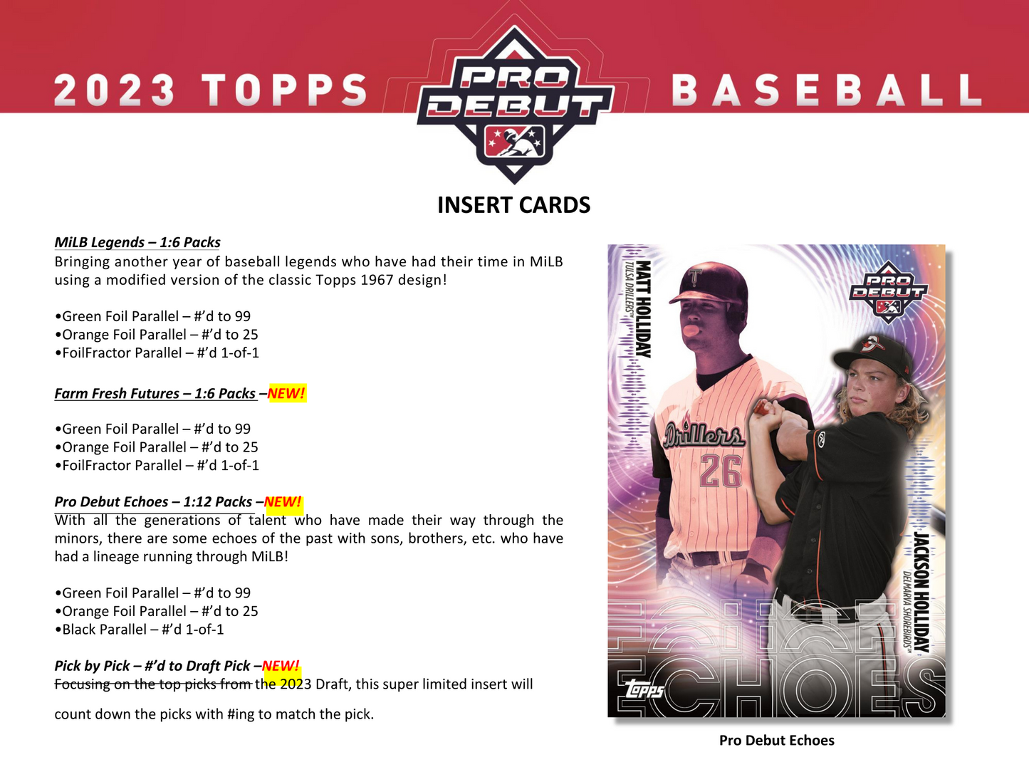 2023 Topps Pro Debut Baseball