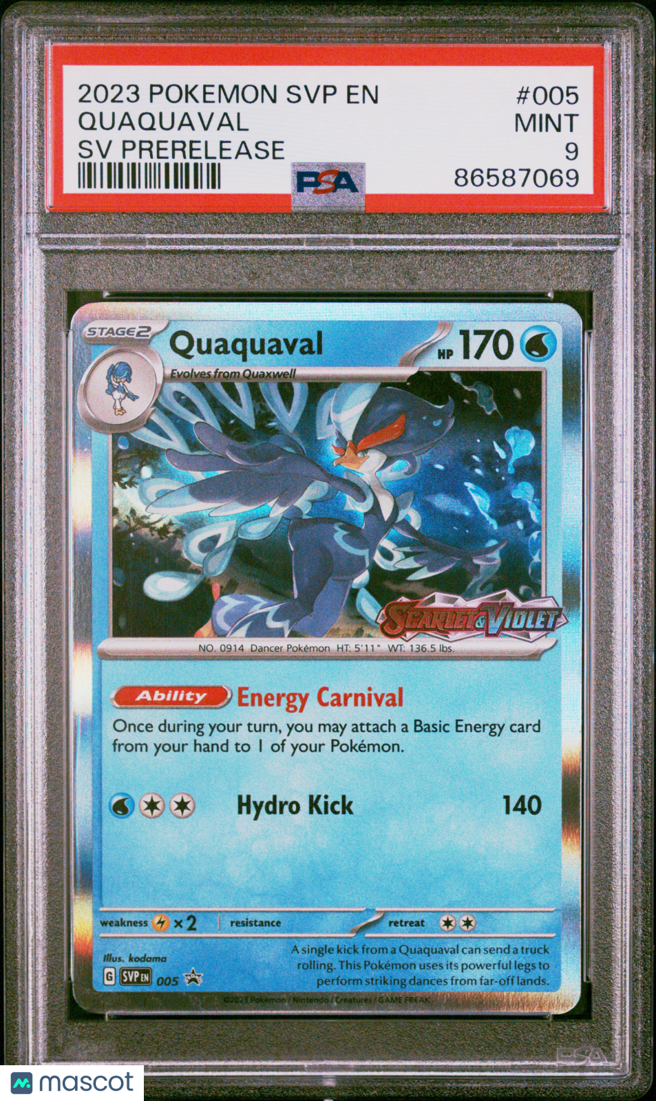 2023 Pokémon TCG Quaquaval #005 PSA 9